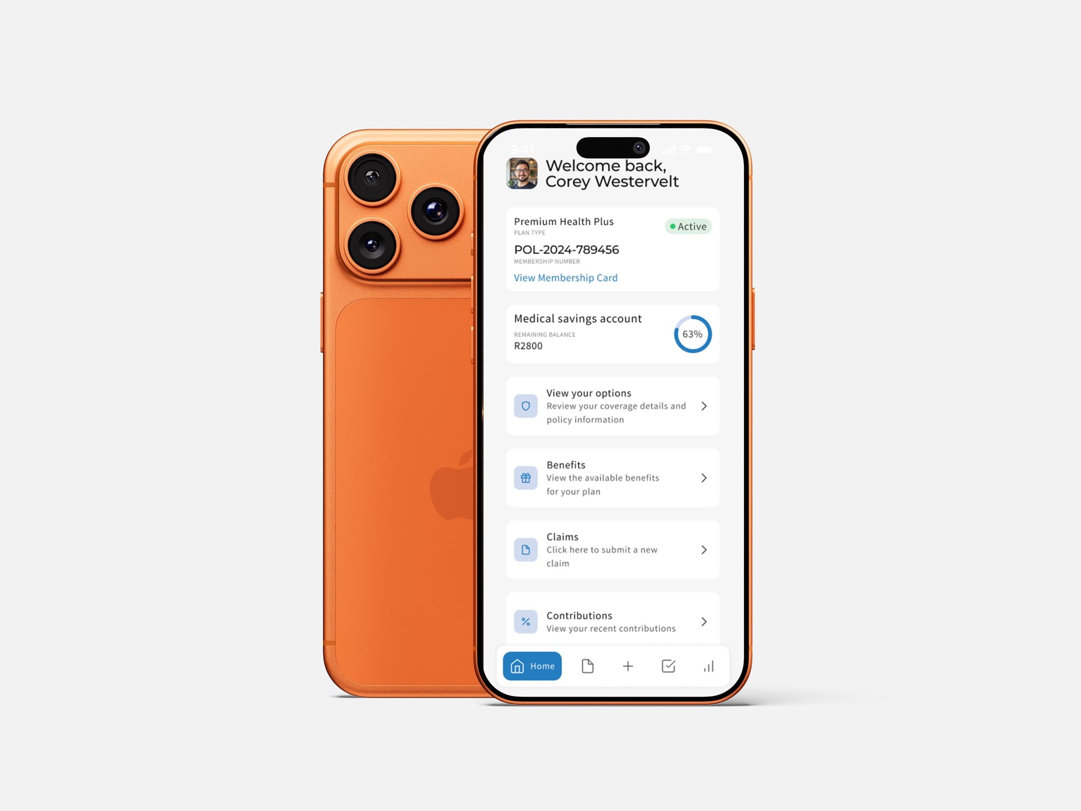 CellMed Dashboard shown on a phone